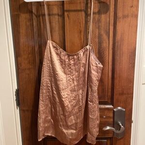 All Row Bronze Crinkle Blouse